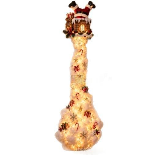 Santa chimney wall light shown on a white background