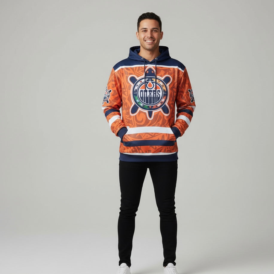 Iconic Blue & Orange Hoodie