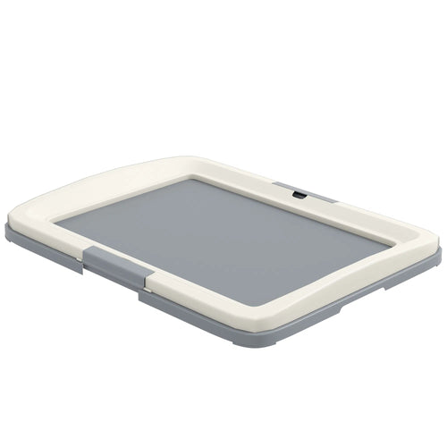 25" x 19" Pee Pad Holder, Dog Potty Tray for Indoor Outdoor, Easy to Clean Dog Training Toilet Pee Pad Tray, Grey