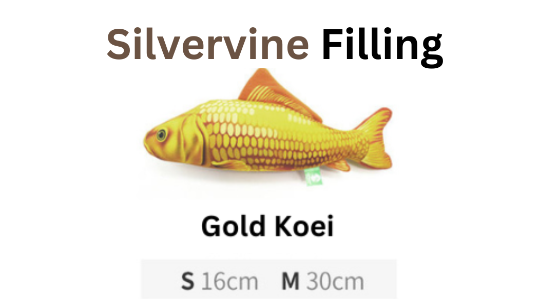 Catnip & Silvervine Fish Cuddle Toy for Cats