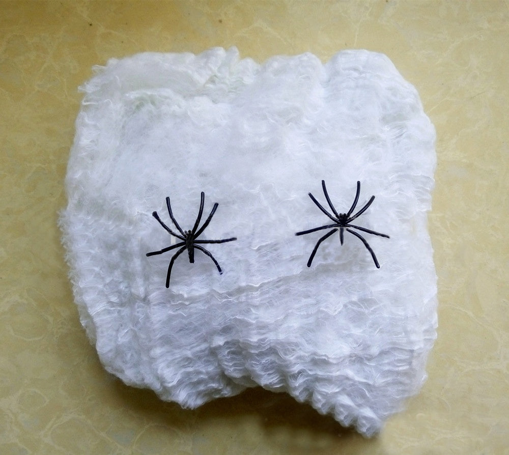Halloween Stretchable Spider Web Decoration – Cotton Web with Mini Spiders for Indoor & Outdoor Use product image 8