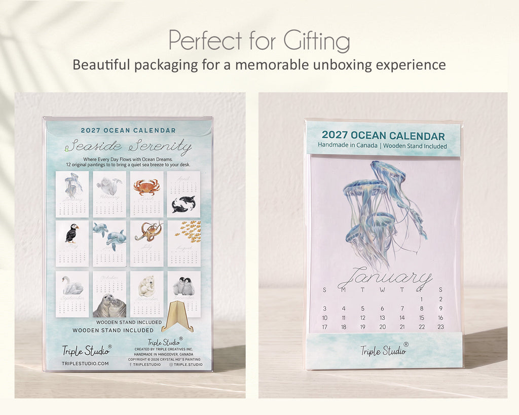 2027 Desk Calendar: Ocean Animal