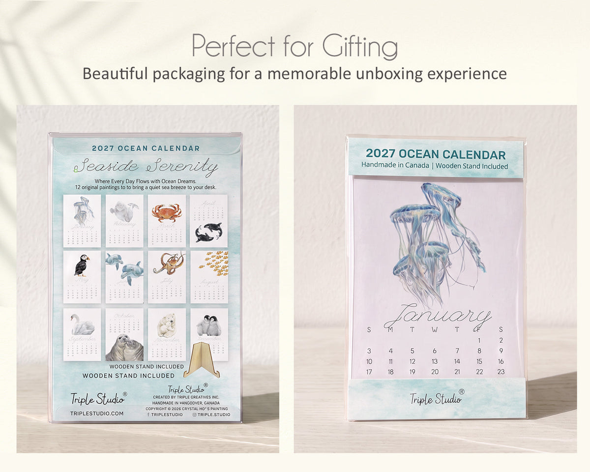 2027 Desk Calendar: Ocean Animal