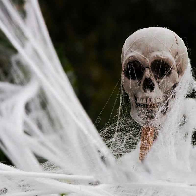 Halloween Stretchable Spider Web Decoration – Cotton Web with Mini Spiders for Indoor & Outdoor Use product image 2