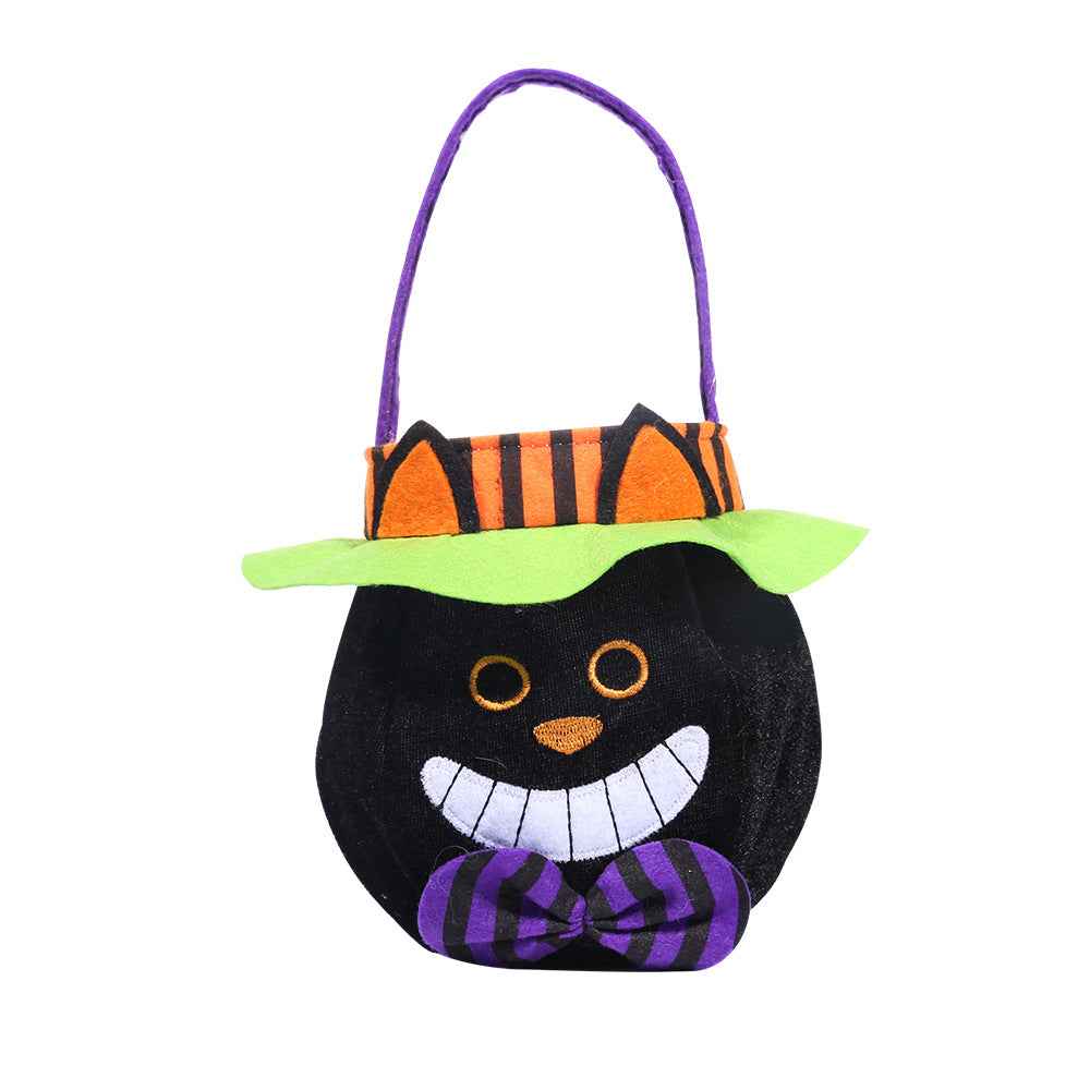 Halloween Trick-or-Treat Candy Tote Bag – Hooded Round Cloth Bag, Character Styles