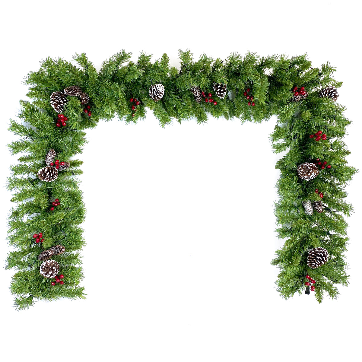 Pre-lit garland on a white background