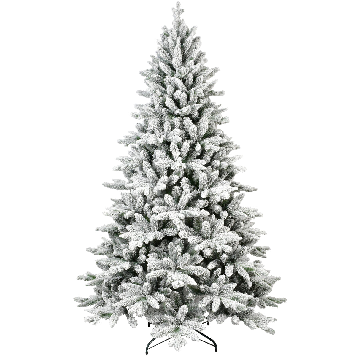 5FT flocked Christmas tree on a white background