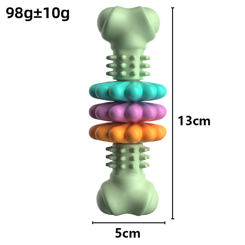 Dog chew bone toy size — 13 cm long, about 98 g