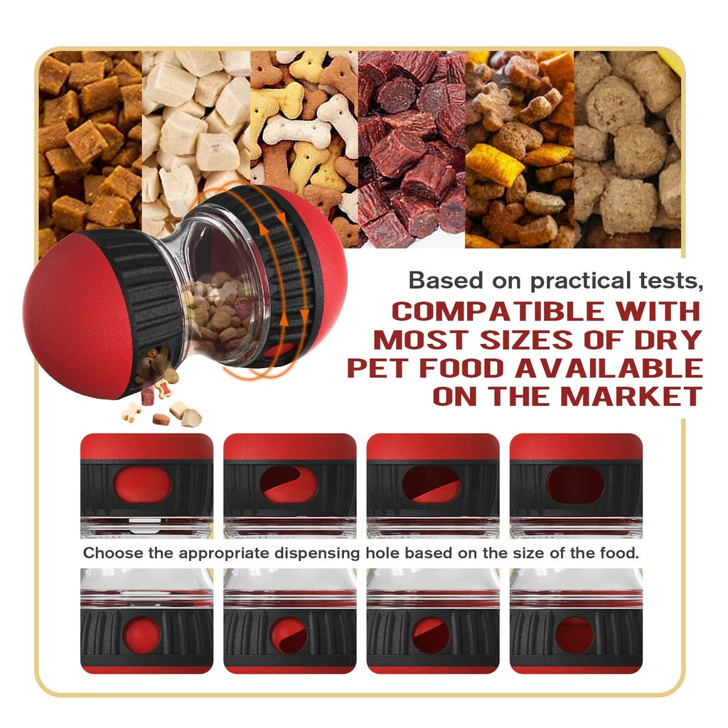 Oval Slow Feeder & Treat Dispenser Toy for Dogs & Cats