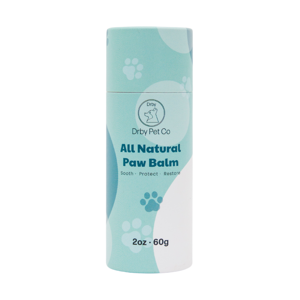 Drby all natural paw balm 2 oz tube, front