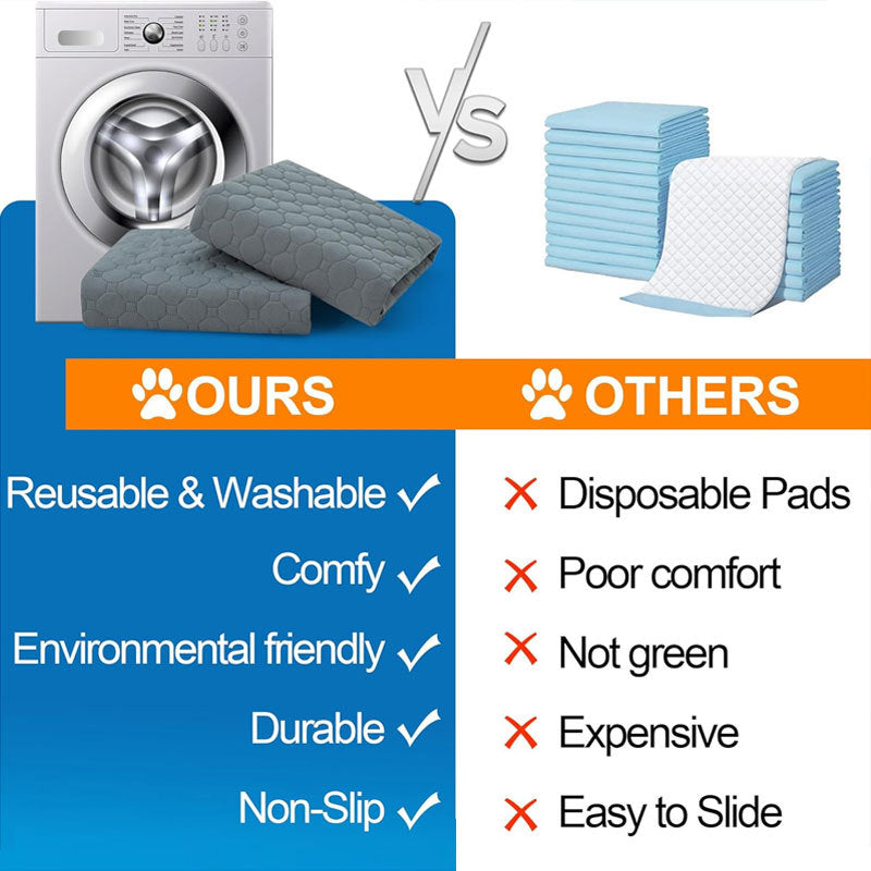 Washable pee pads vs disposable pads — reusable, comfy, non-slip