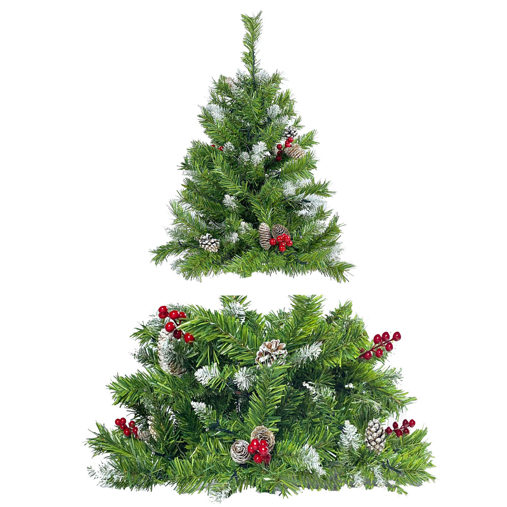 Entrance tree shown in sections for easy storage