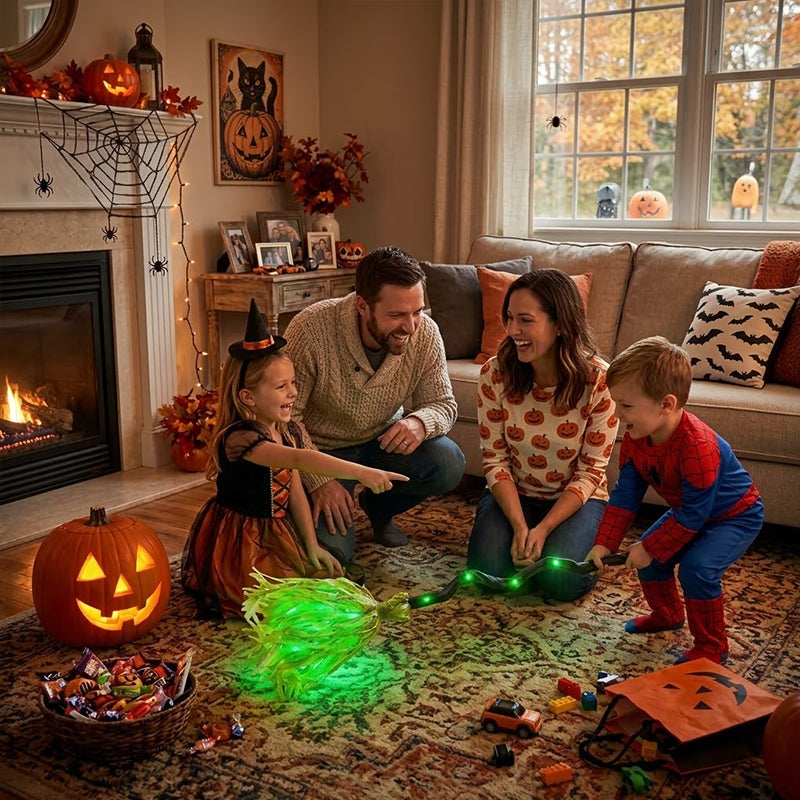 Glowing Witch Broom with Sound Effects