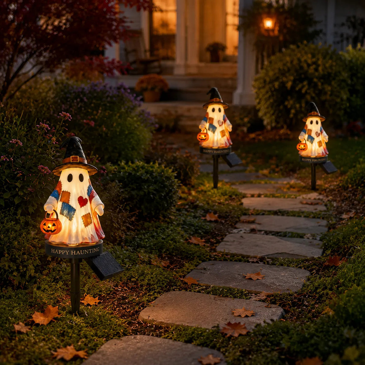 Solar Halloween Ghost Garden Stake Light — additional product view 3