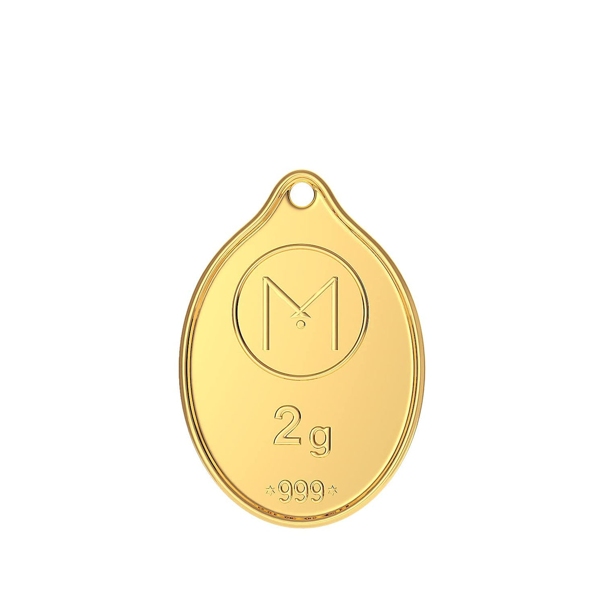 Malabar Gold & Diamonds 24K (999) Gold Coin Pendant 2 grams |Gold Coin cum Pendant for Birthday, Wedding, Akshaya Tritiya & Festive Gift, Goddess Laxmi Impression