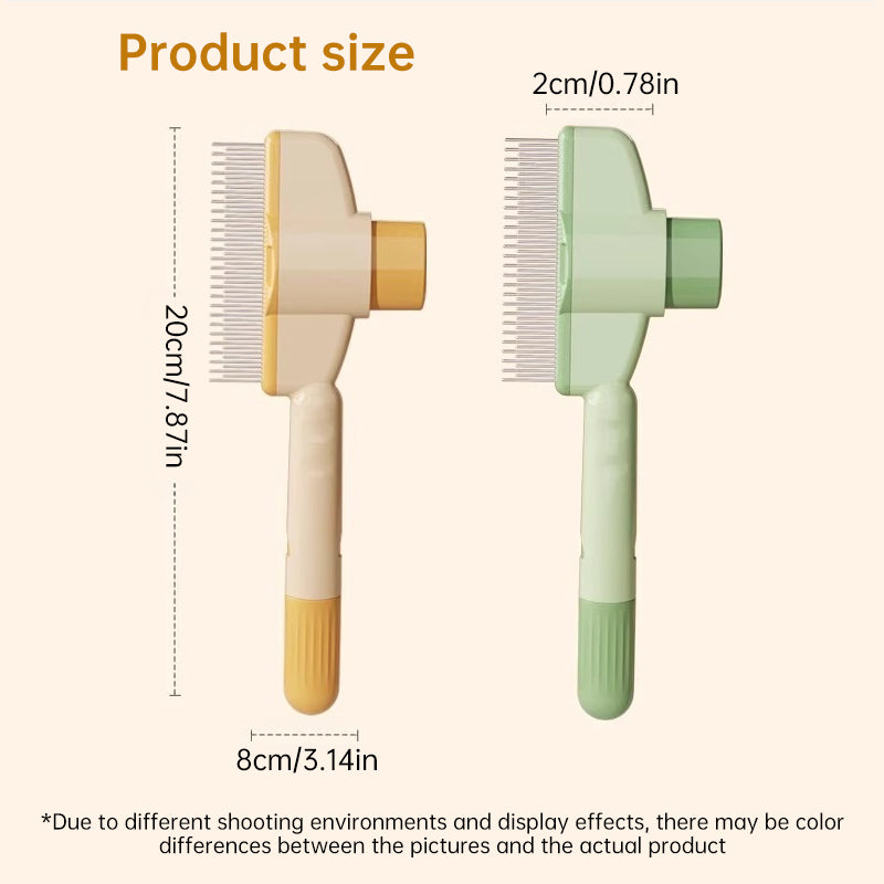 Self-cleaning slicker brush size — about 20 cm long