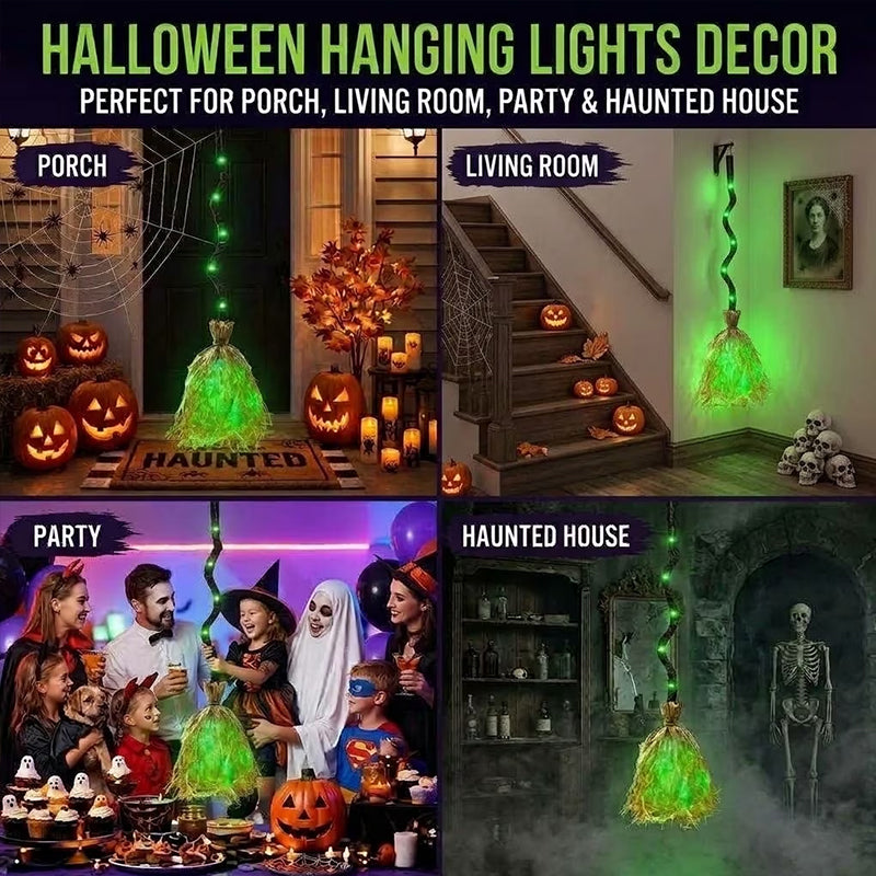 Glowing Witch Broom with Sound Effects