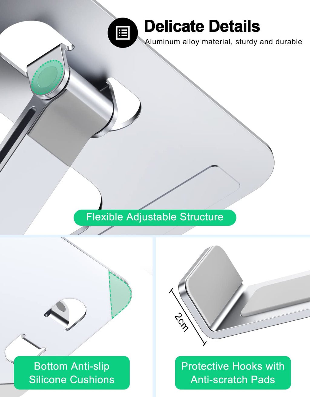Zewwen Adjustable Foldable Aluminum Laptop Stand product image 6