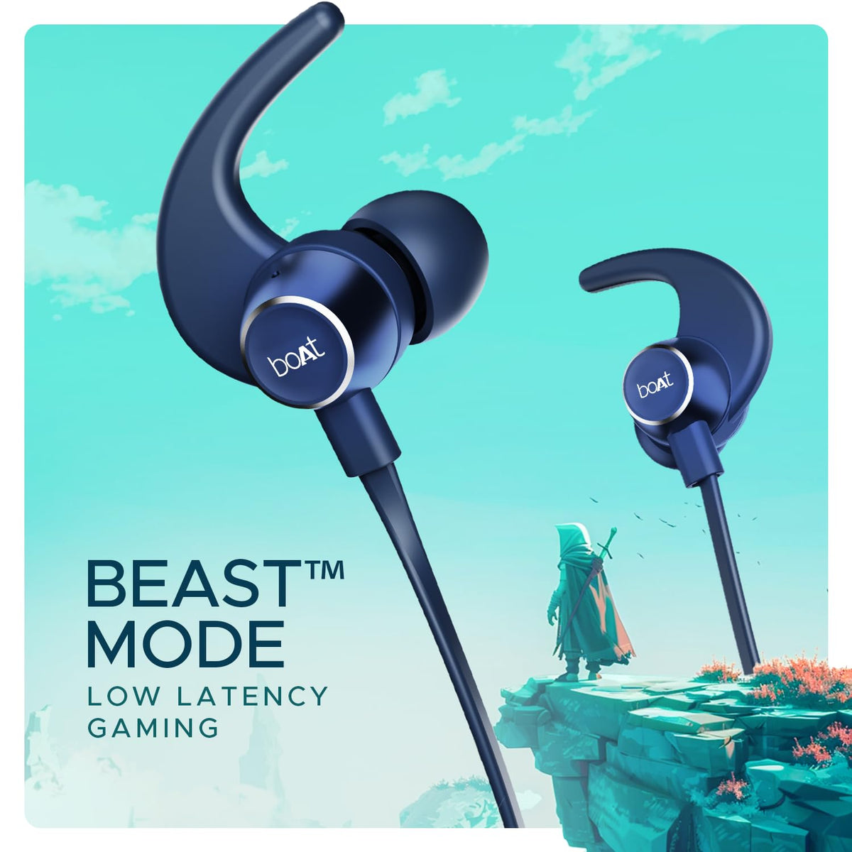 boAt Rockerz 255 Pro+ Wireless Neckband Earphones – Navy Blue