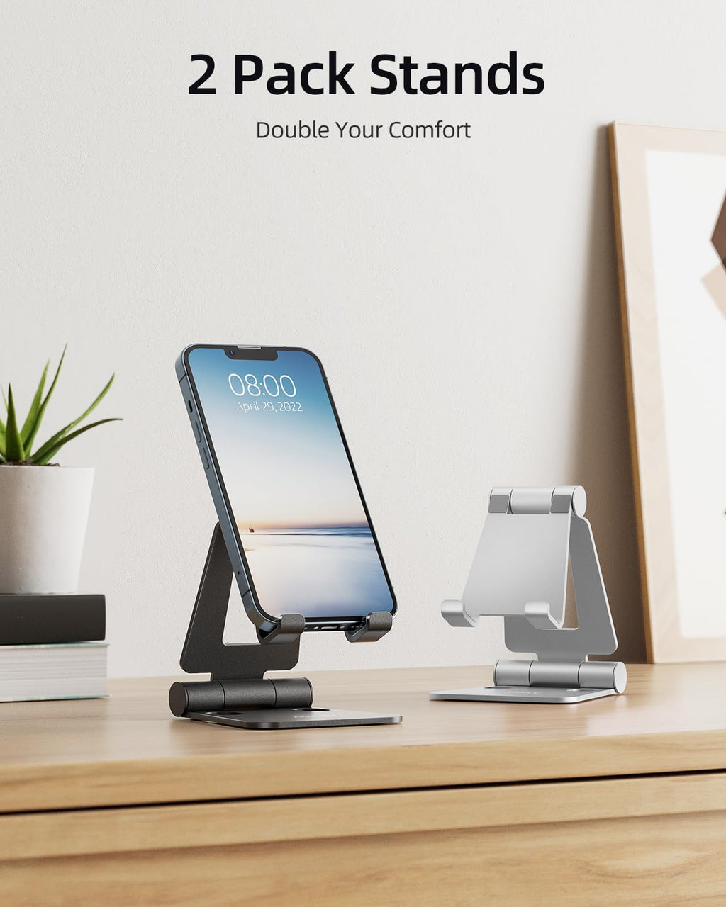 Nulaxy Dual Foldable Phone Stand — 2-Pack product image 2
