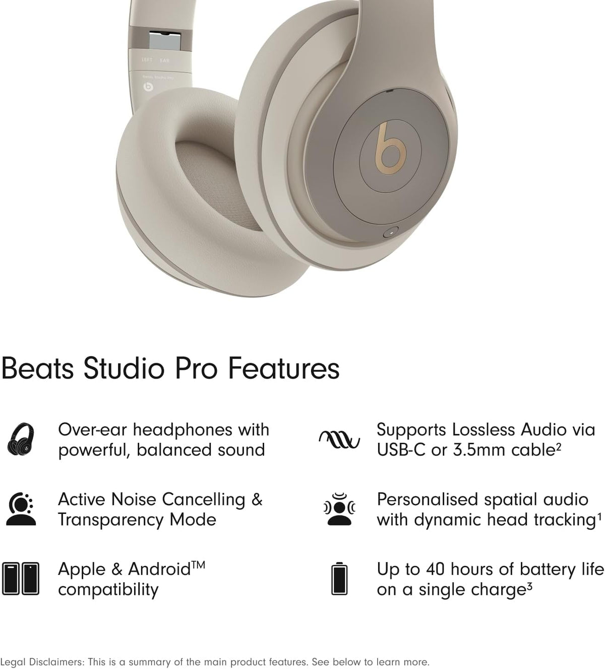 Beats Studio Pro Wireless Over-Ear Headphones – Black