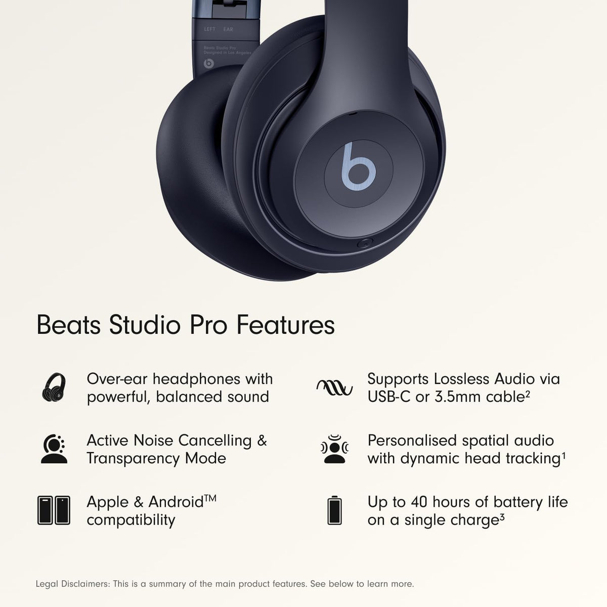 Beats Studio Pro Wireless Over-Ear Headphones – Black