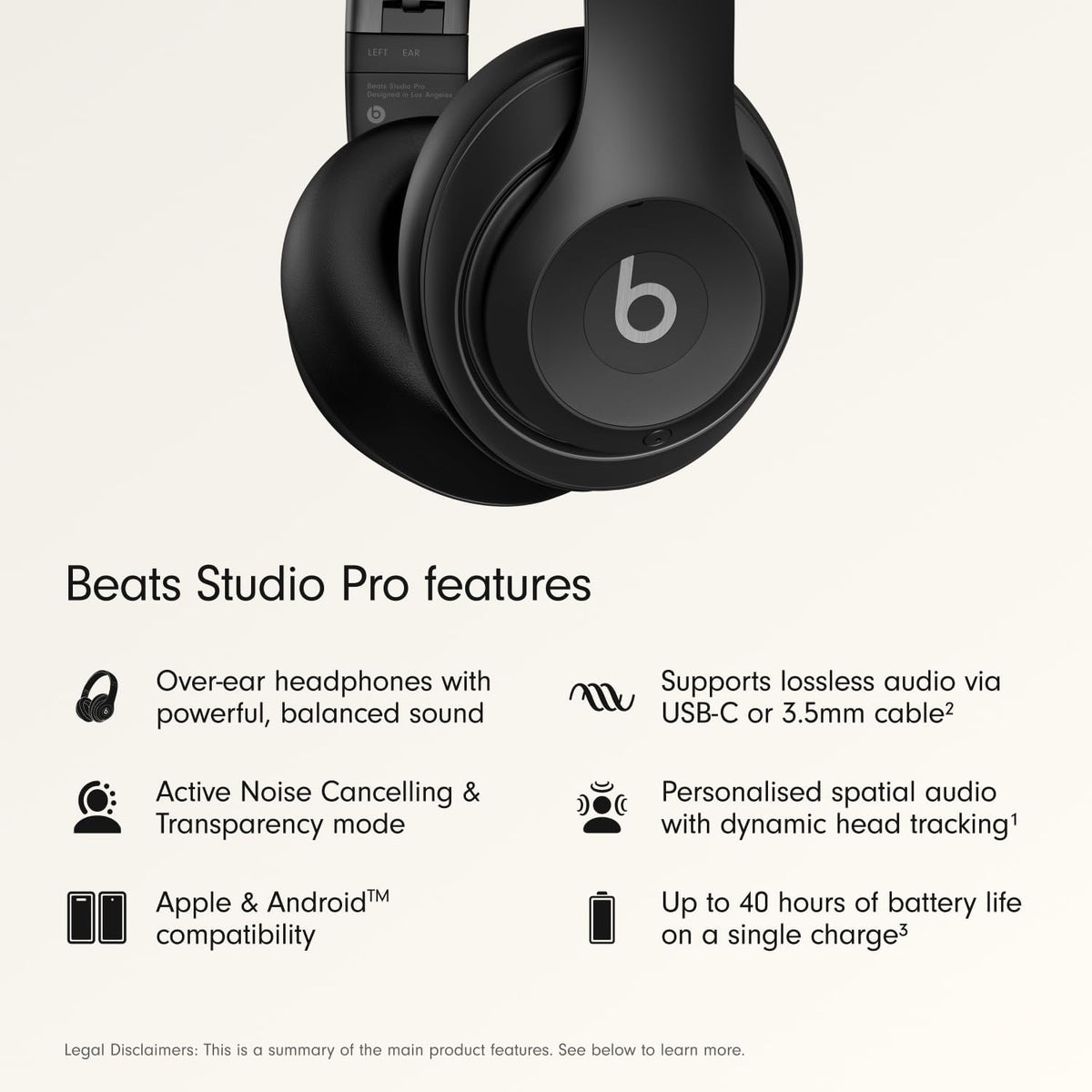 Beats Studio Pro Wireless Over-Ear Headphones – Black