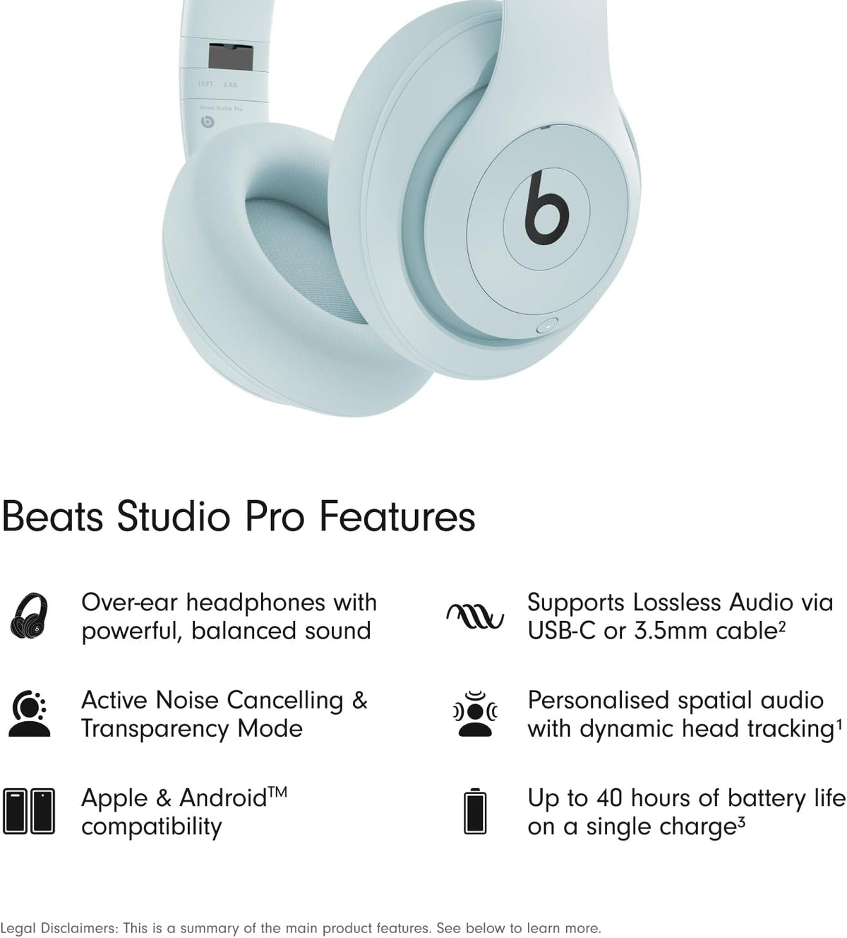 Beats Studio Pro Wireless Over-Ear Headphones – Black