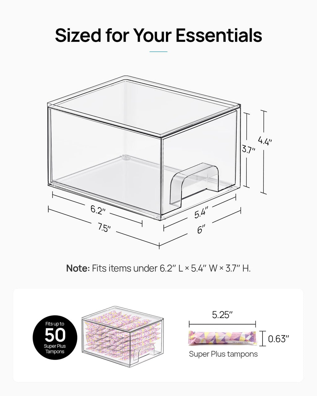 Vtopmart 4-Pack Stackable Makeup Organizer Drawers product image 2