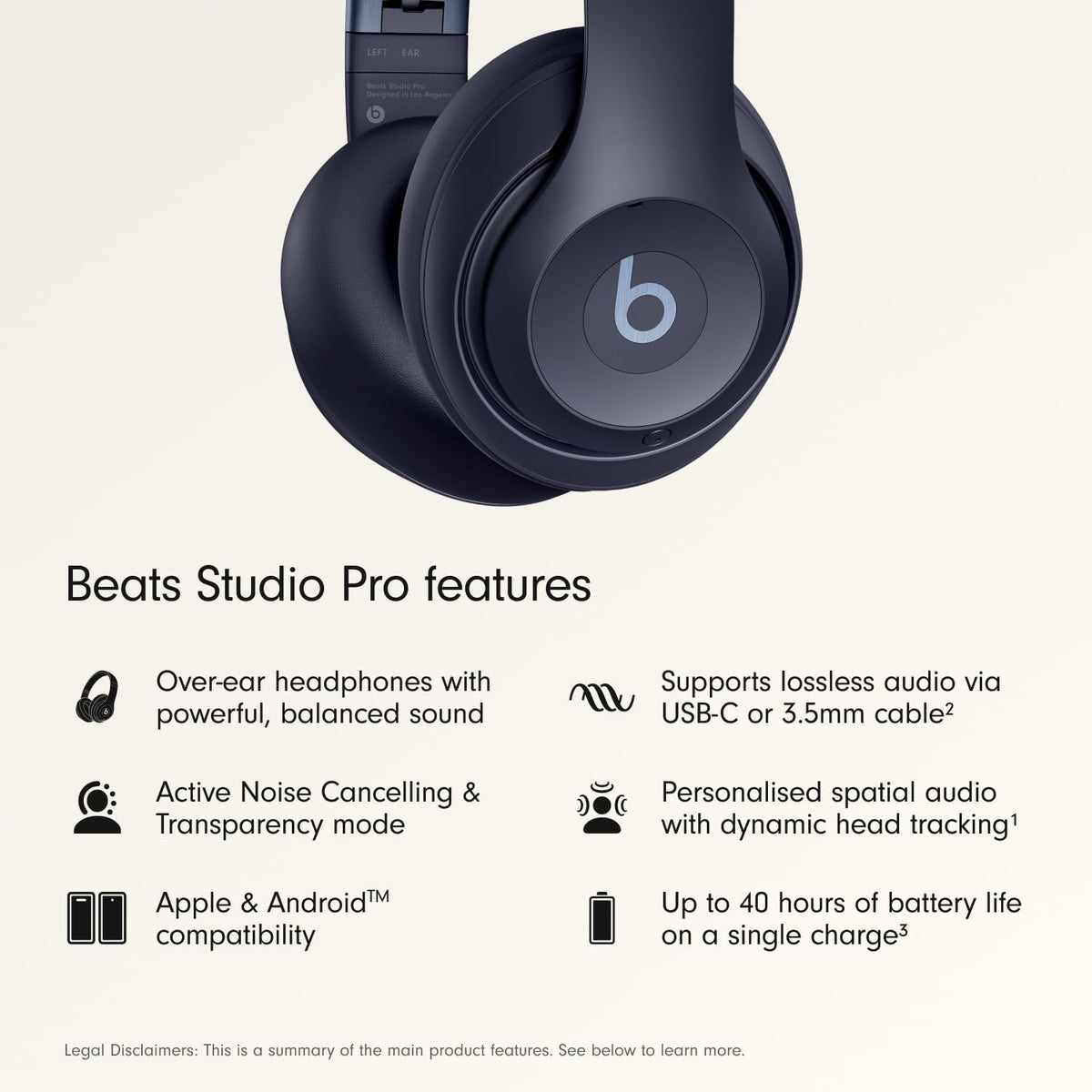 Beats Studio Pro Wireless Over-Ear Headphones – Black