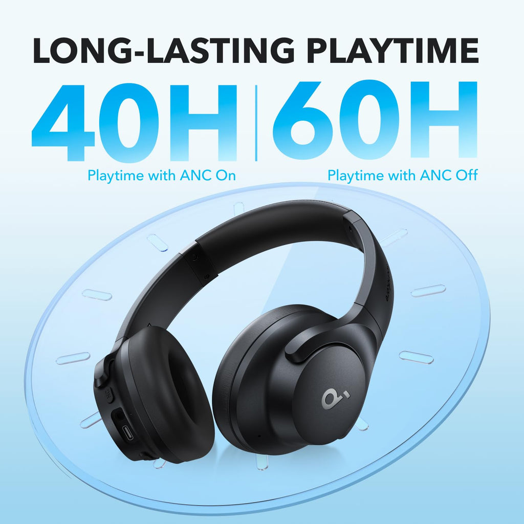 Soundcore by Anker Q20i Hybrid Active Noise Cancelling Headphones, White