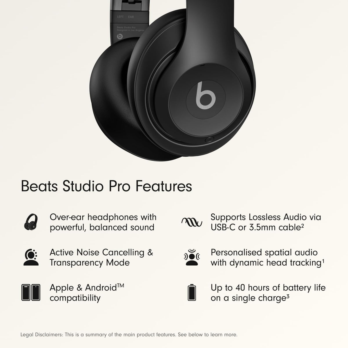 Beats Studio Pro Wireless Over-Ear Headphones – Black