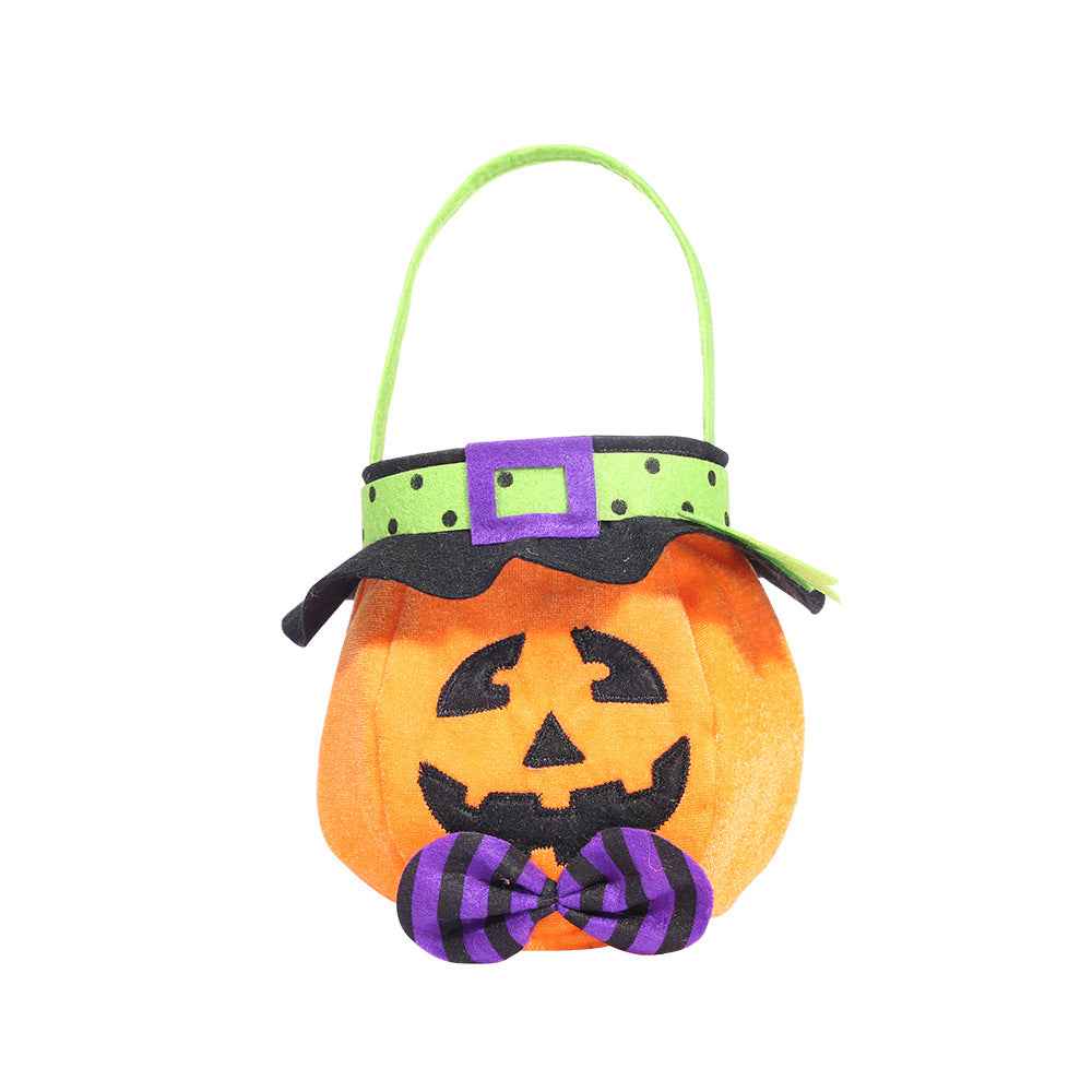 Halloween Trick-or-Treat Candy Tote Bag – Hooded Round Cloth Bag, Character Styles