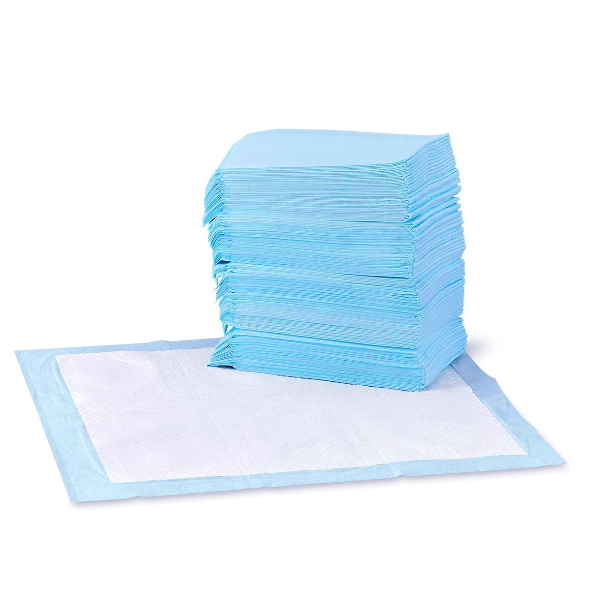 Amazon Basics Puppy Training Pads, 5-Layer Leakproof Design, Quick-Dry Surface, Regular 56 x 56 cm, Pack of 50, Blue