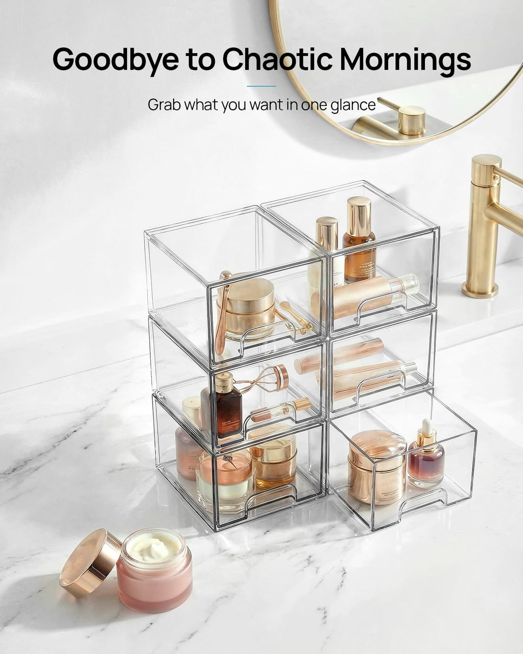 Vtopmart 4-Pack Stackable Makeup Organizer Drawers product image 3