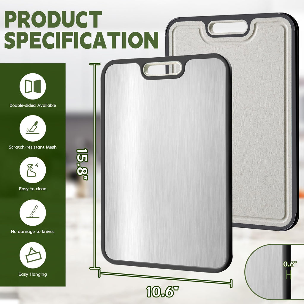 Double-Sided Titanium Cutting Board — 16 × 11 in product image 4