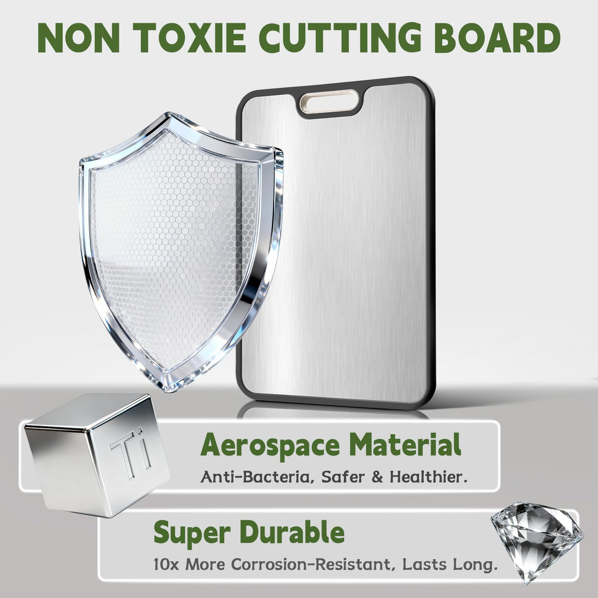 Double-Sided Titanium Cutting Board — 16 × 11 in product image 2