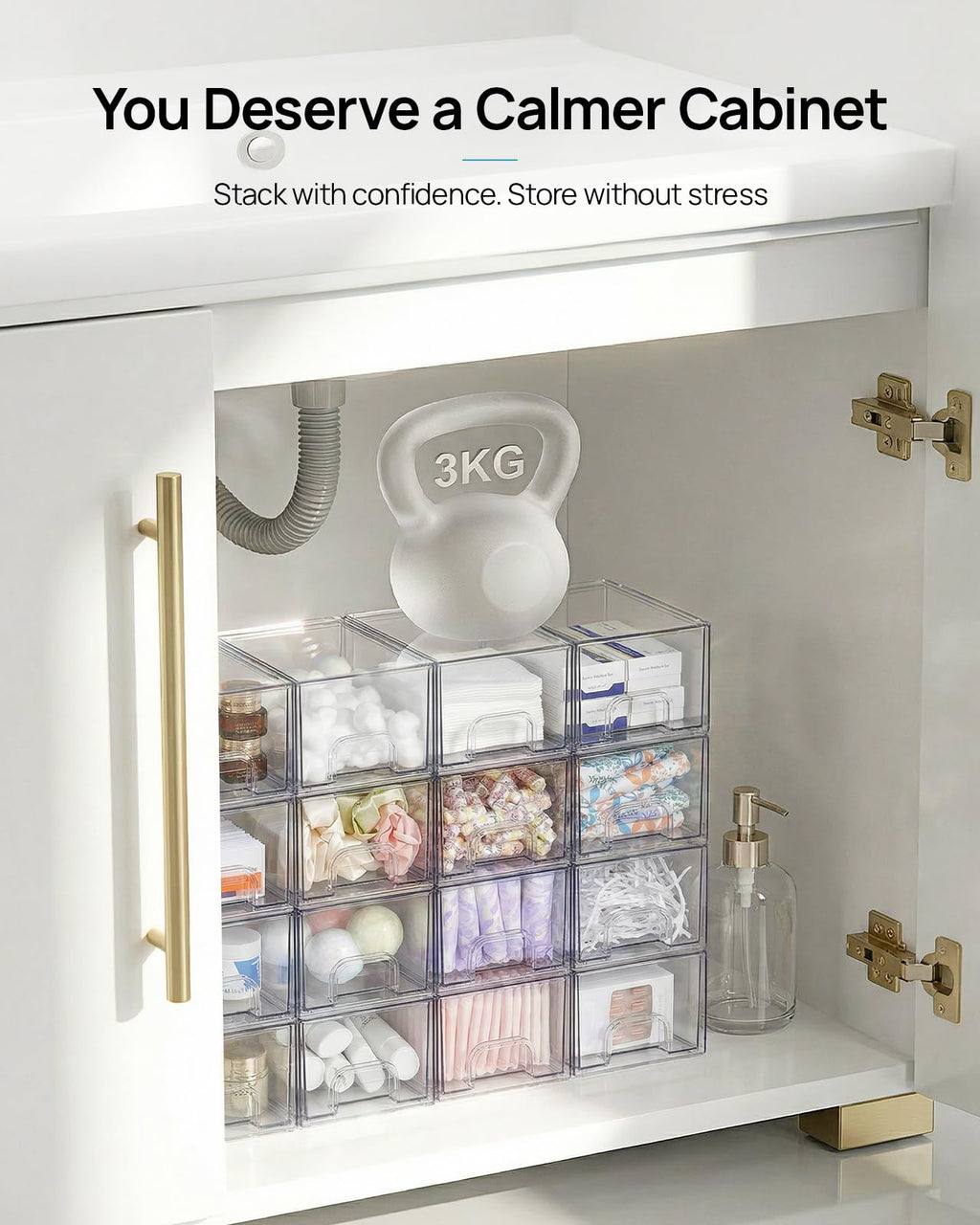 Vtopmart 4-Pack Stackable Makeup Organizer Drawers product image 4