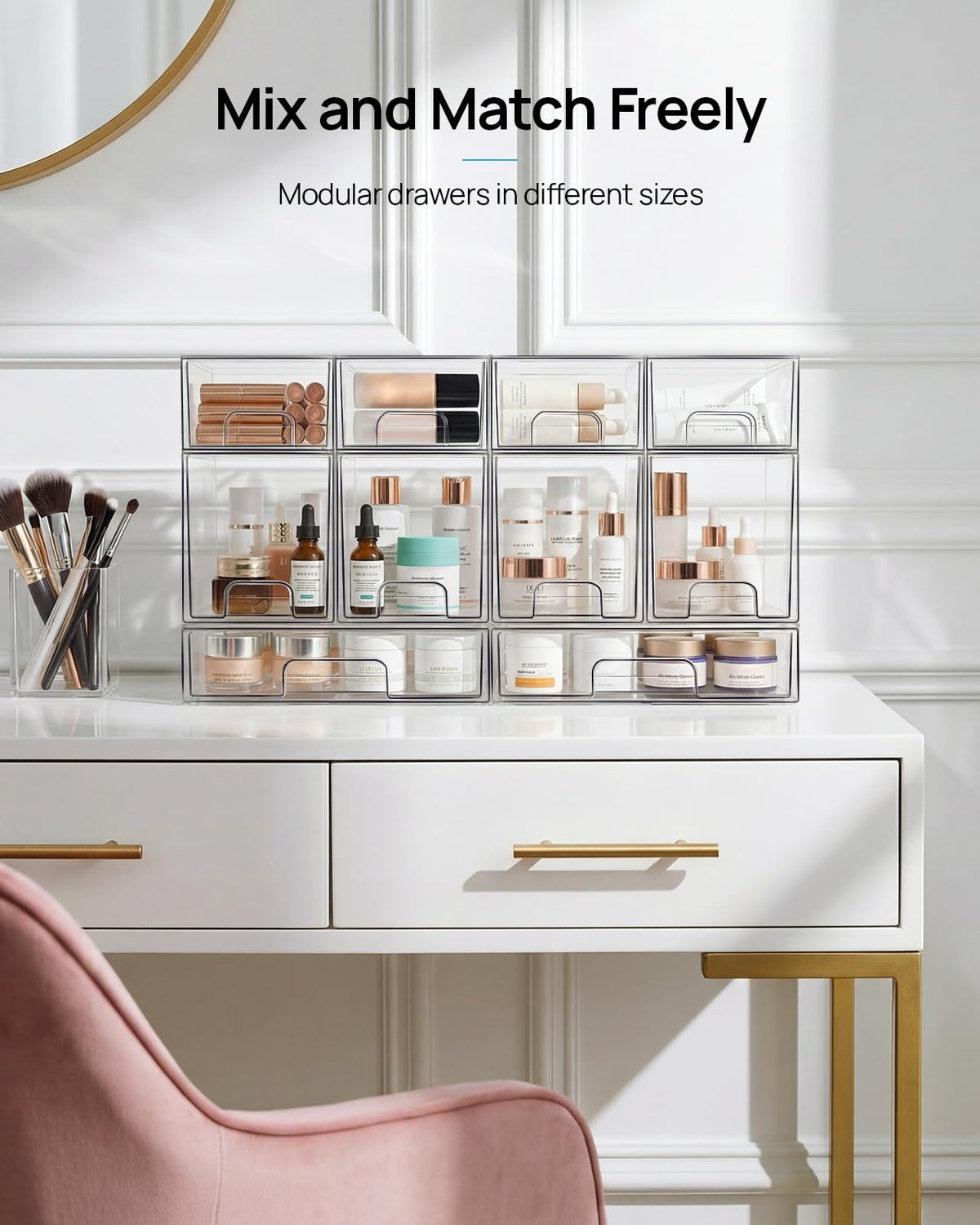 Vtopmart 4-Pack Stackable Makeup Organizer Drawers product image 7