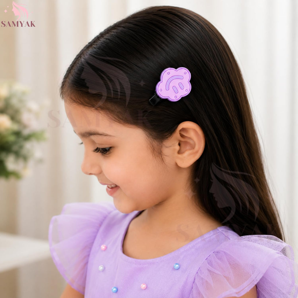 Samyak Kids Hair Clips Set - Mini Clips | Multi Design Cute Bow Clips For Navratri Kanjak Gifts 12 Combo Set