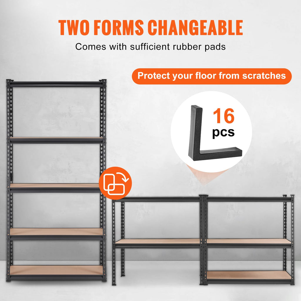 VEVOR 5-Tier Heavy-Duty Storage Shelving — 36 × 18 × 72 in product image 5