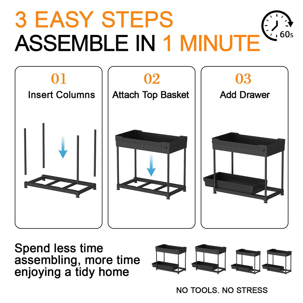 Sevenblue Sliding Under-Sink Organizers — 4-Pack product image 4