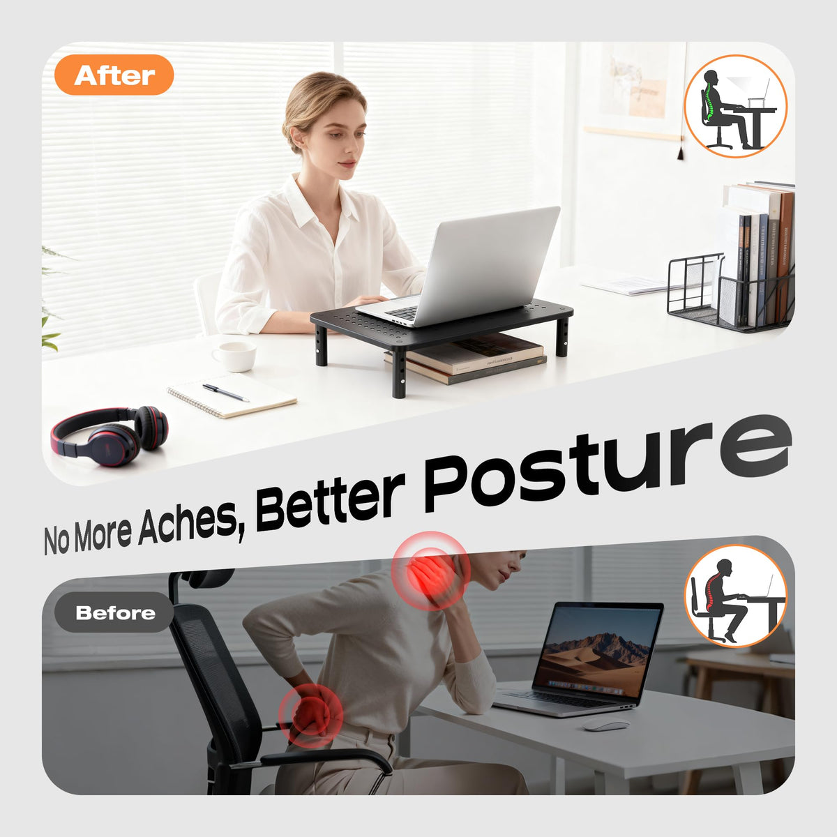 Adjustable 3-Height Monitor Stand Riser product image 4