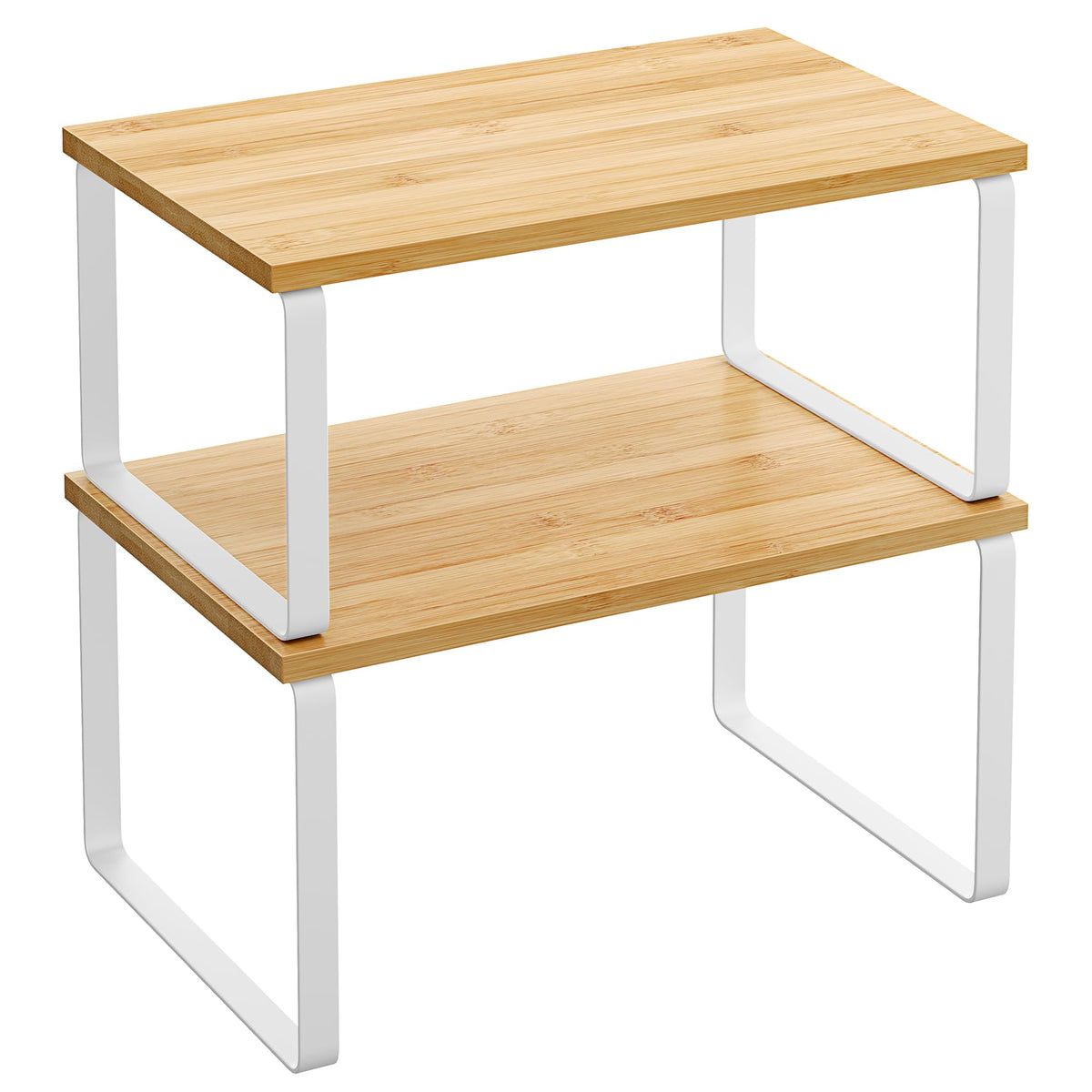 SONGMICS Stackable Cabinet Organizer Shelves — Set of 2 product image