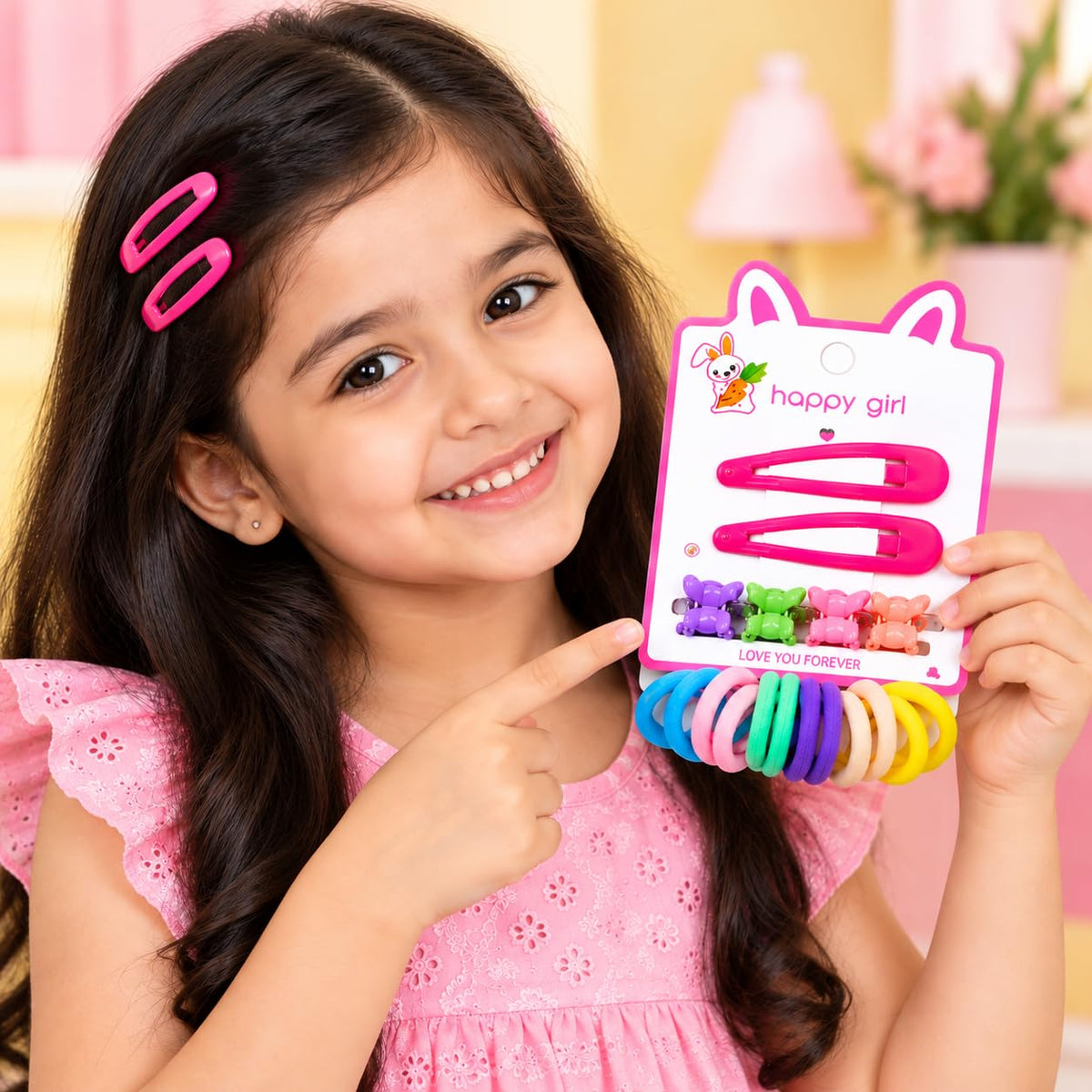 Samyak Kids Hair Clips Set - Mini Clips | Multi Design Cute Bow Clips For Navratri Kanjak Gifts 12 Combo Set