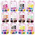 Samyak Kids Hair Clips Set - Mini Clips | Multi Design Cute Bow Clips For Navratri Kanjak Gifts 12 Combo Set