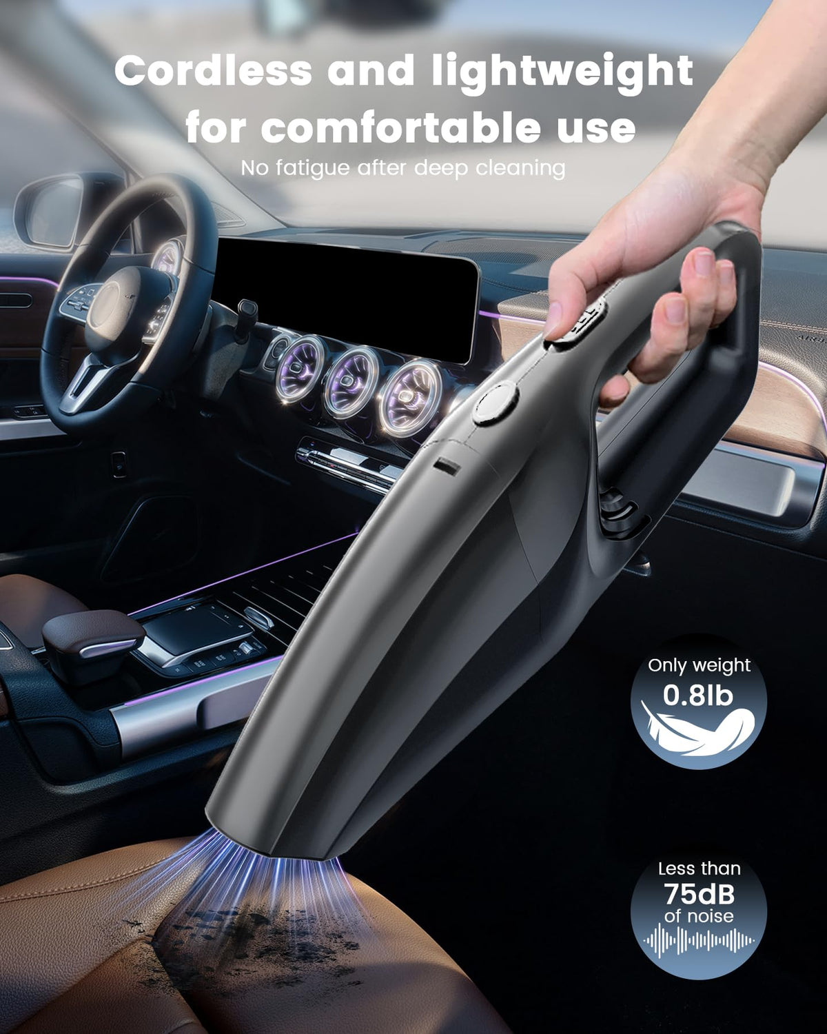 SERVOMASTER Handheld Vacuum Cleaner Cordless, Mini Vacuum Cleaner Rechargeable, 120W High Power Vacuum Cleaner with Extra HEPA Filter, Portable Vacuum Cleaner for Car Home Cleaning 🍁 All In One Marketplace Canada