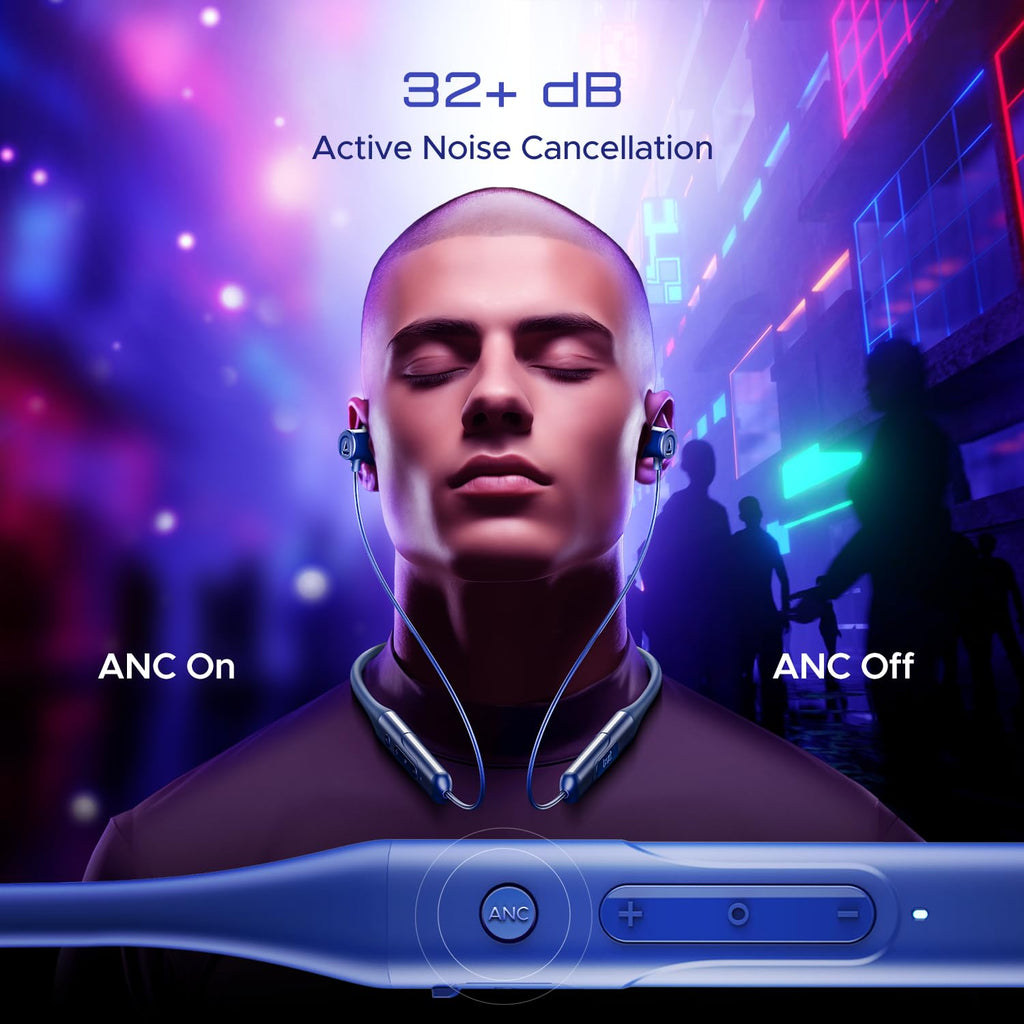 boAt Rockerz 255 Pro+ Wireless Neckband Earphones – Navy Blue