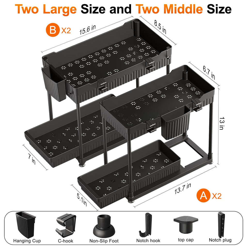 Sevenblue Sliding Under-Sink Organizers — 4-Pack product image 2