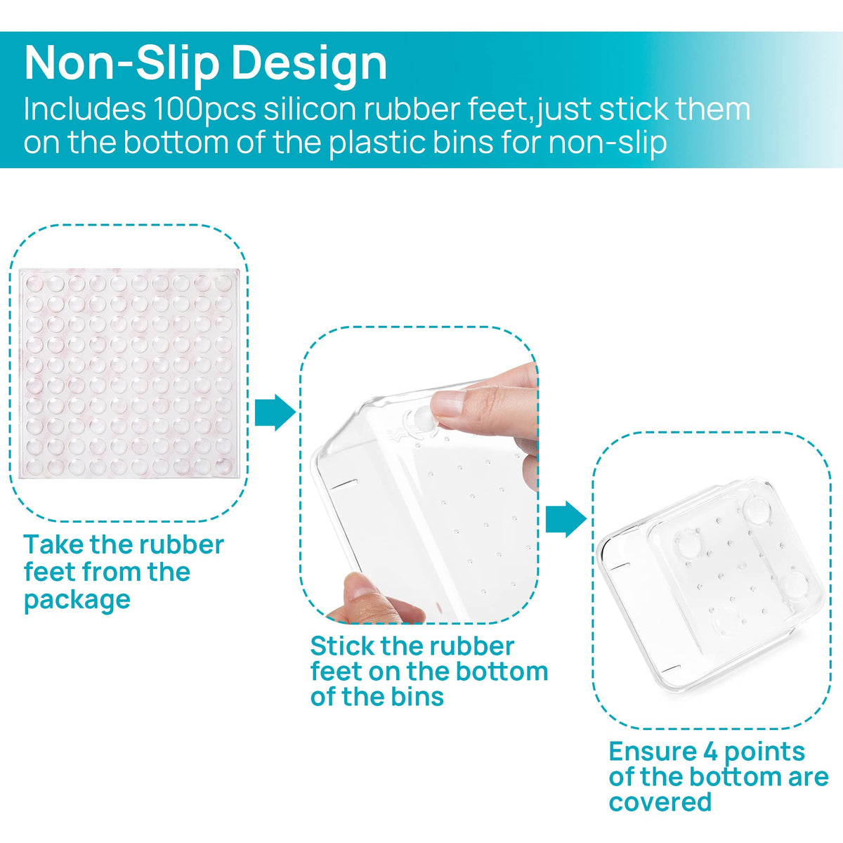 Vtopmart 25-Piece Clear Drawer Organizer Set product image 4